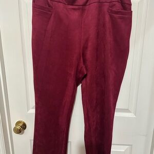 Kim Rogers Rich Burgundy Straight Leg Pants
